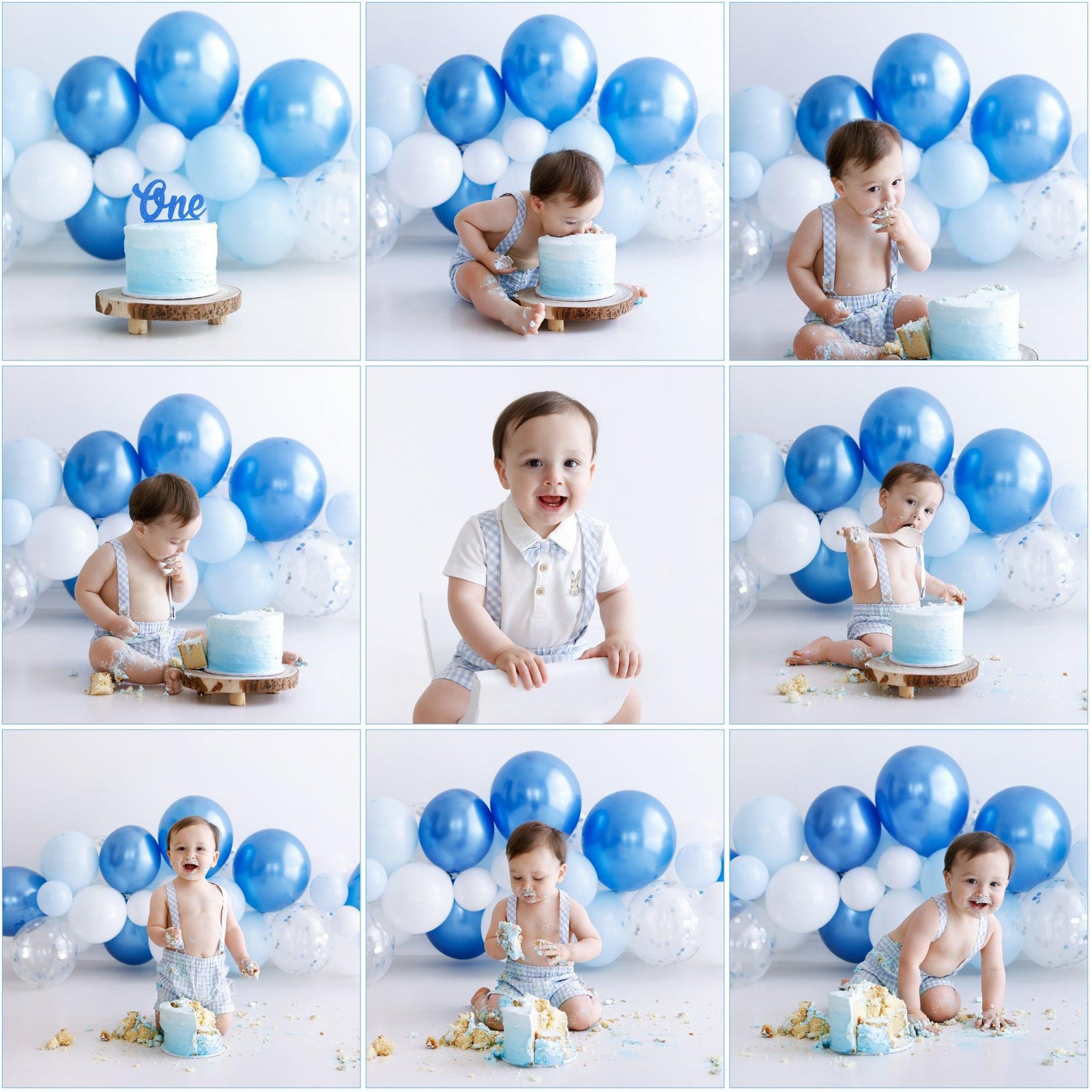 Baby's first birthday cake smash photo session at Melissa Larson's Leeming studio, Perth