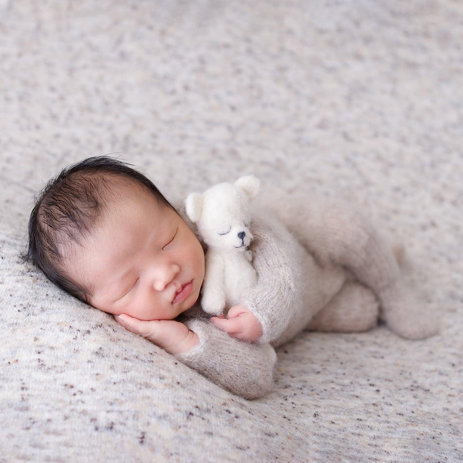 Newborn baby photographed at 7 to 14 days old in Melissa Larson's Leeming studio, Perth
